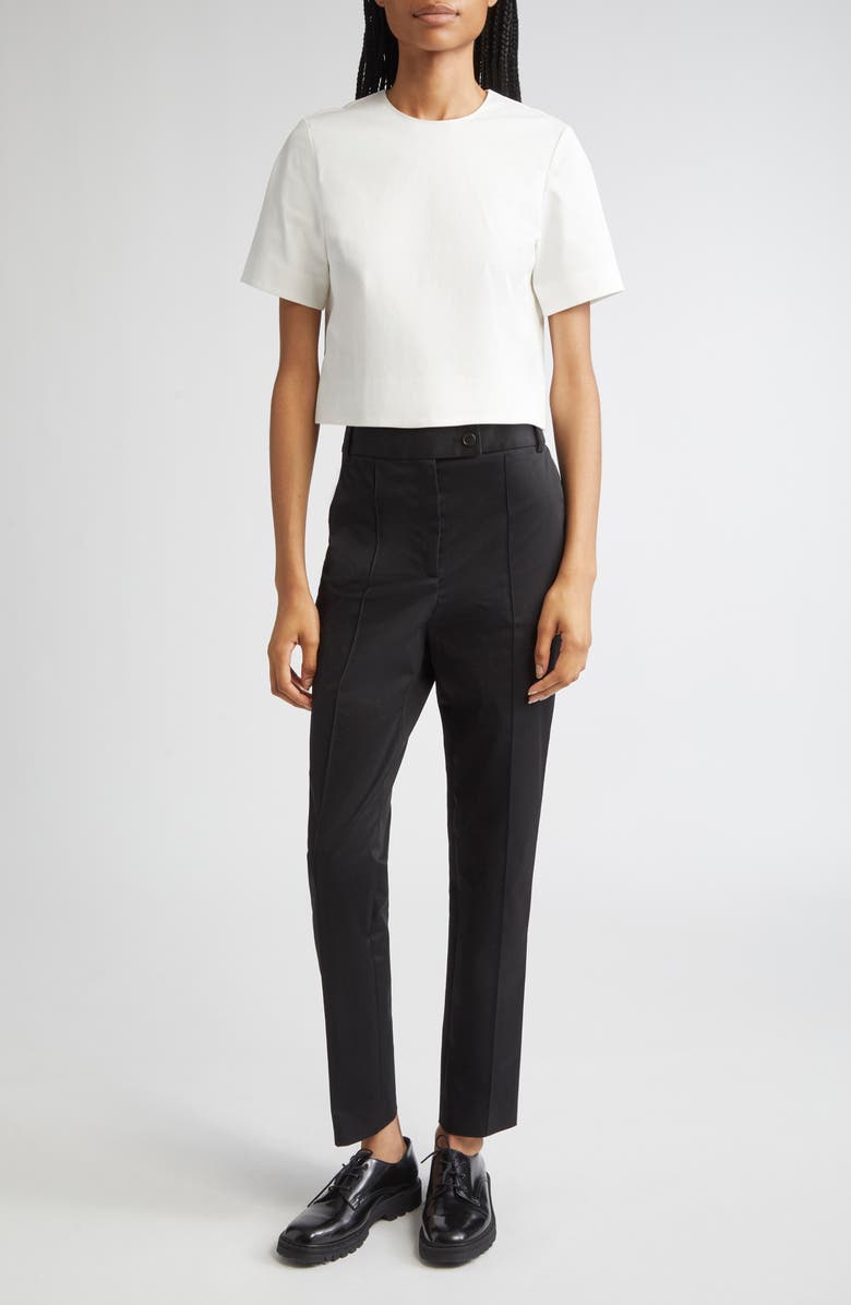 PARTOW Archer Cotton Stretch Twill Pants, Alternate, color, Black