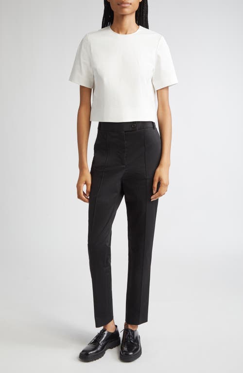 Partow Tori Stretch Cotton Crop Top In White