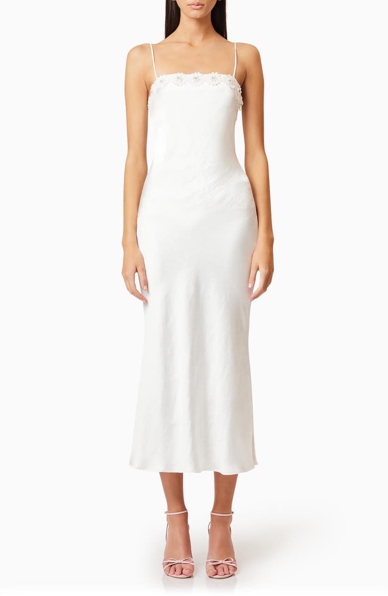 Elliatt Clarissa Satin Midi Dress, Main, color,