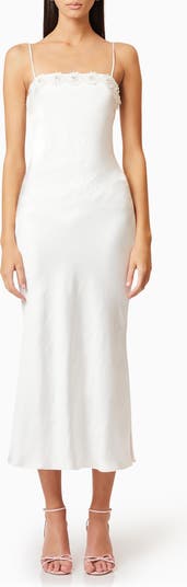 Clarissa Satin Midi Dress