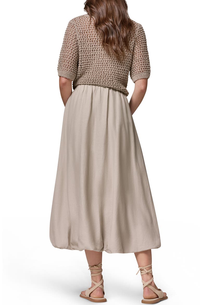 Linen Blend Bubble Skirt, Alternate, color, TUSCAN GREY