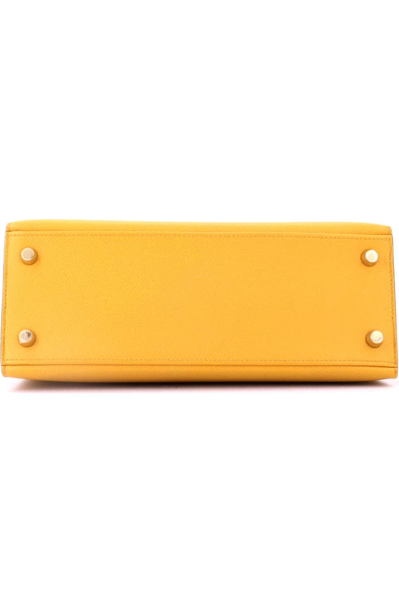 Pre-Owned Hermes Kelly Handbag Yellow Epsom with Gold Hardware 25, Alternate, color, Jaune Ambre