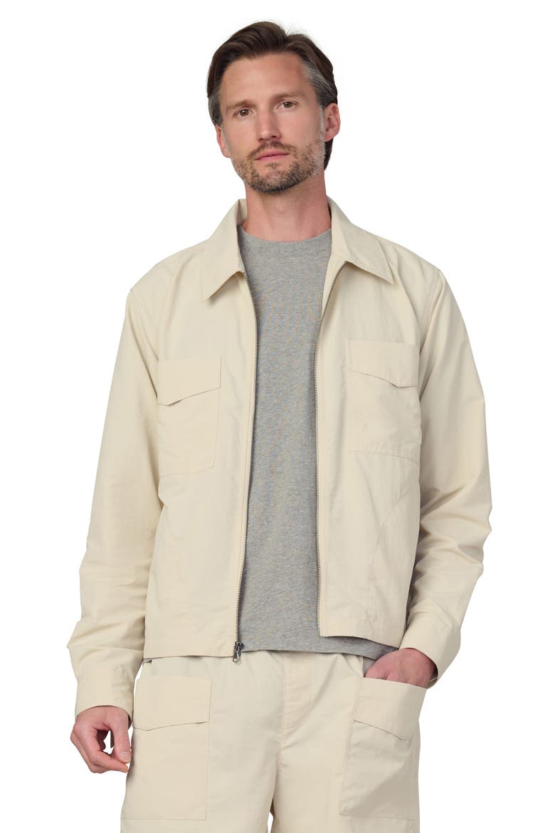 Modern Utilitarian Water Resistant Nylon Jacket, Alternate, color, SUMMER SAND