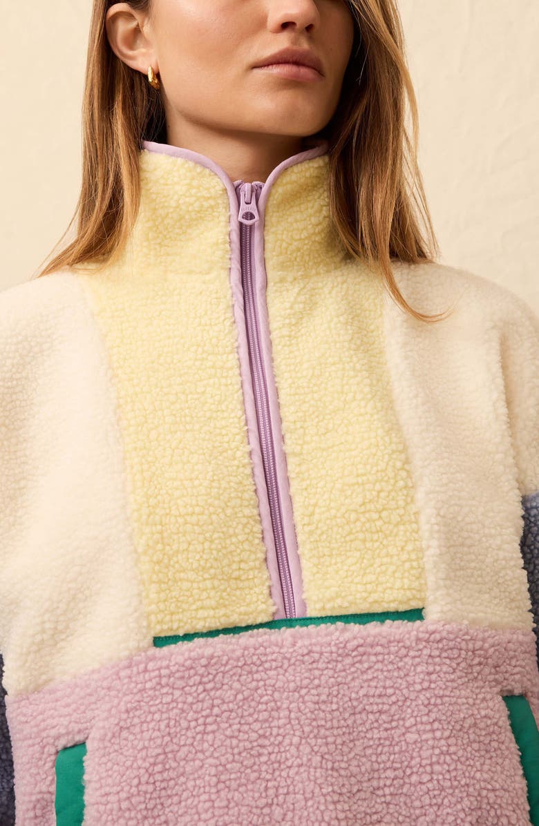 Faherty Fireside Fleece Half Zip Pullover, Alternate, color, Pastel Sunset