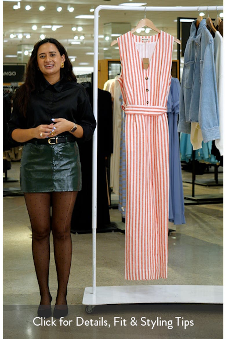 Laura Stripe Linen Jumpsuit video