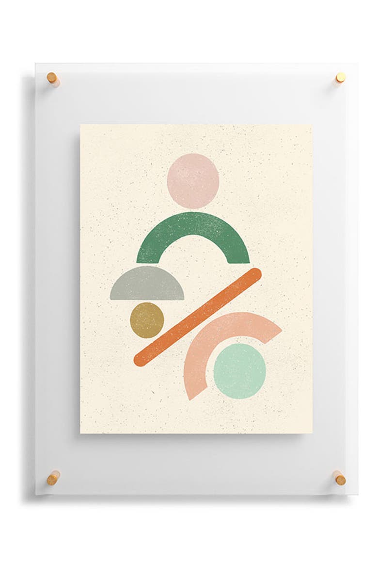 Mobile Shapes Floating Art Print, Alternate, color, BEIGE