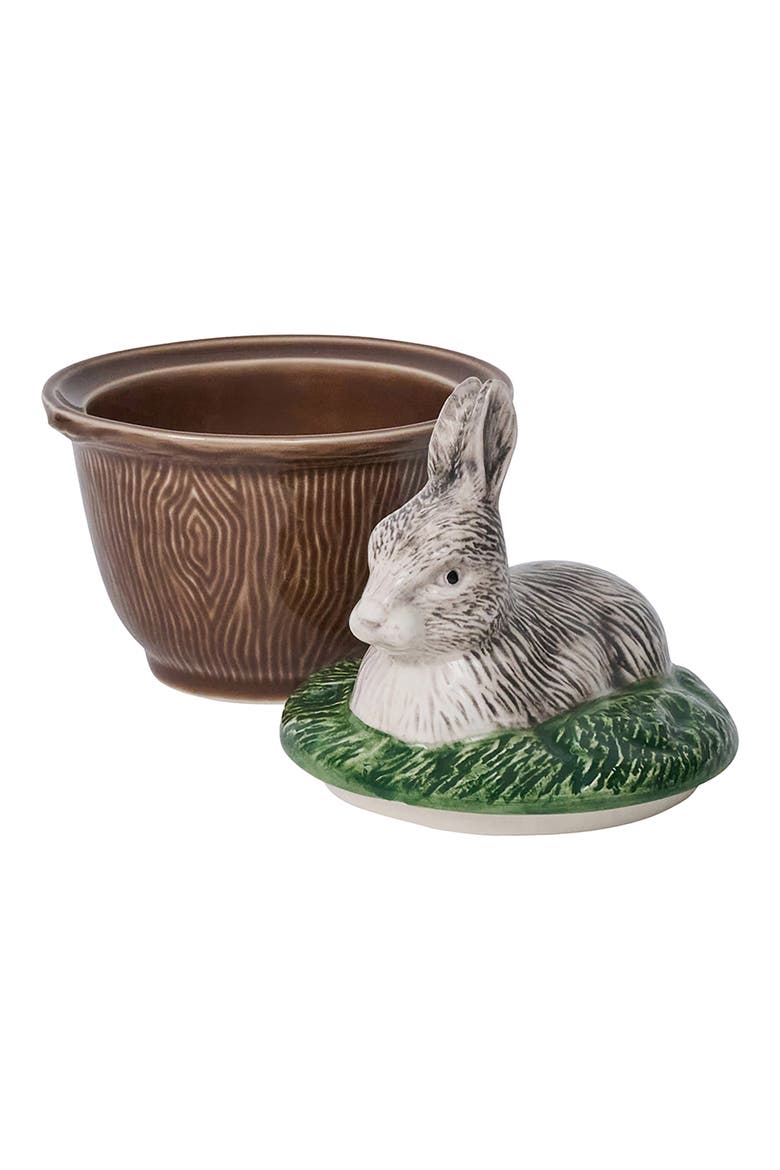 Forest Walk Rabbit Covered Bowl, Alternate, color, MULTI