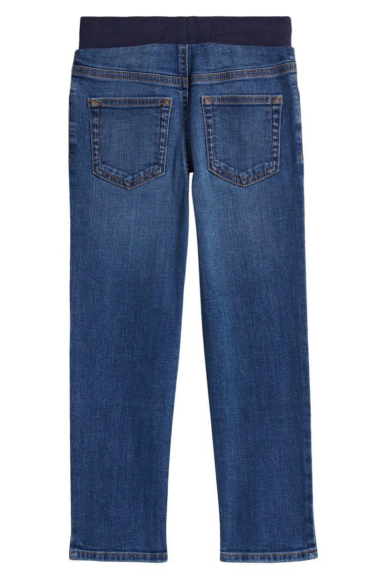 Kids' Townsend Rib Waist Jeans, Alternate, color, MID INDIGO WASH