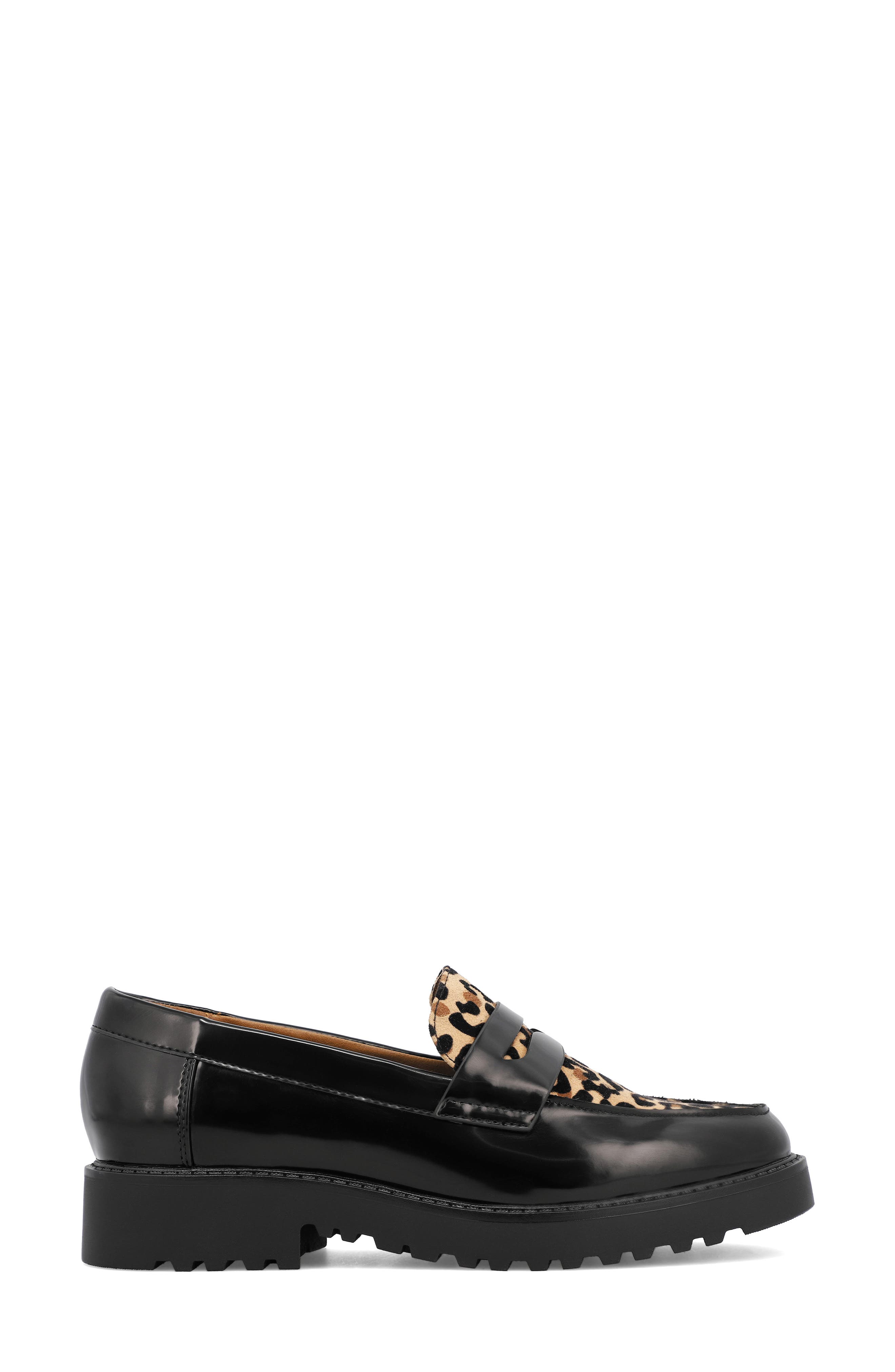 MIA AMORE Hali Lug Sole Penny Loafer, Alternate, color, Black / Jaguar