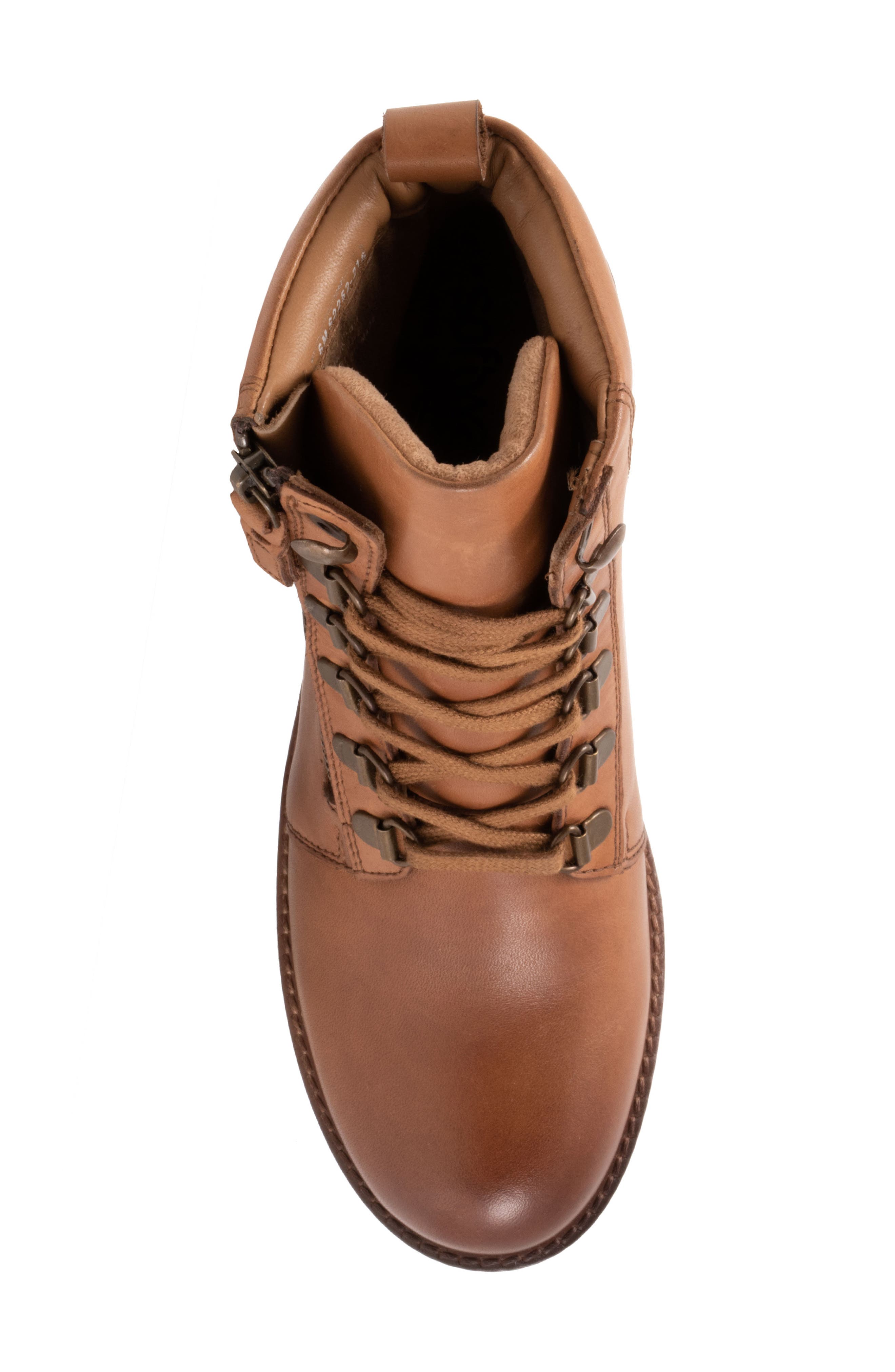 Everett Combat Boot, Alternate, color, LUGGAGE LEATHER