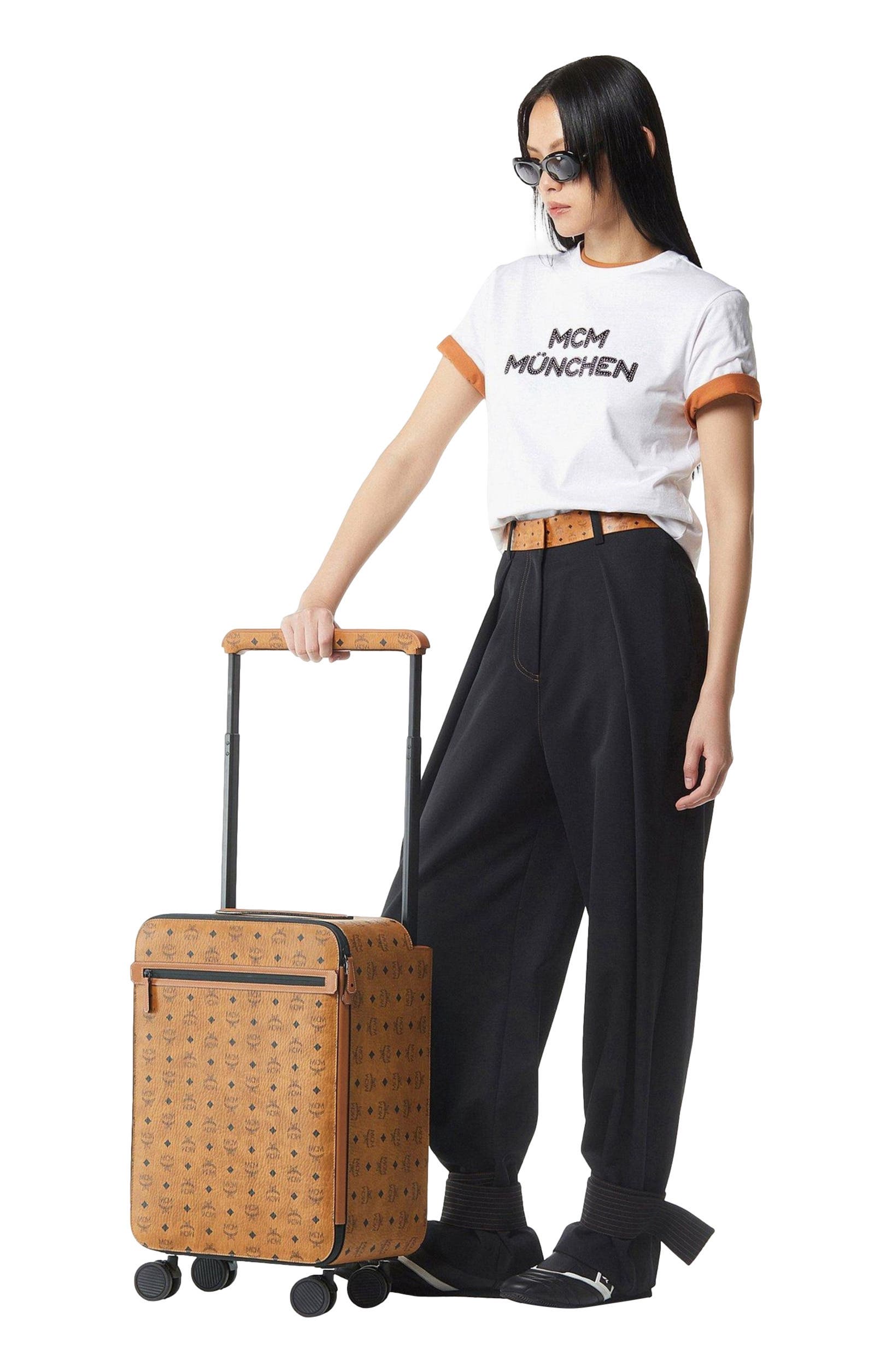 MCM Ottomar Cabin Trolley in Visetos, Main, color, Cognac