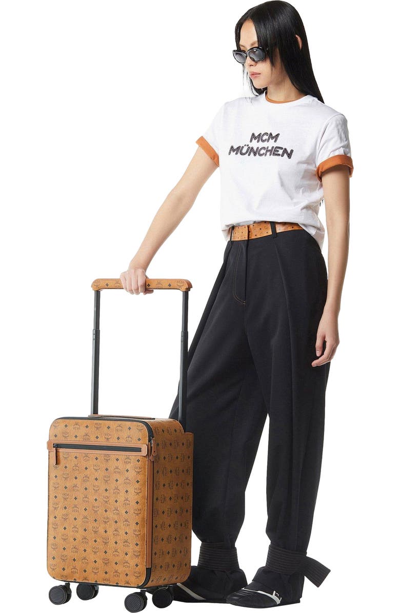 MCM Ottomar Cabin Trolley in Visetos, Main, color, Cognac