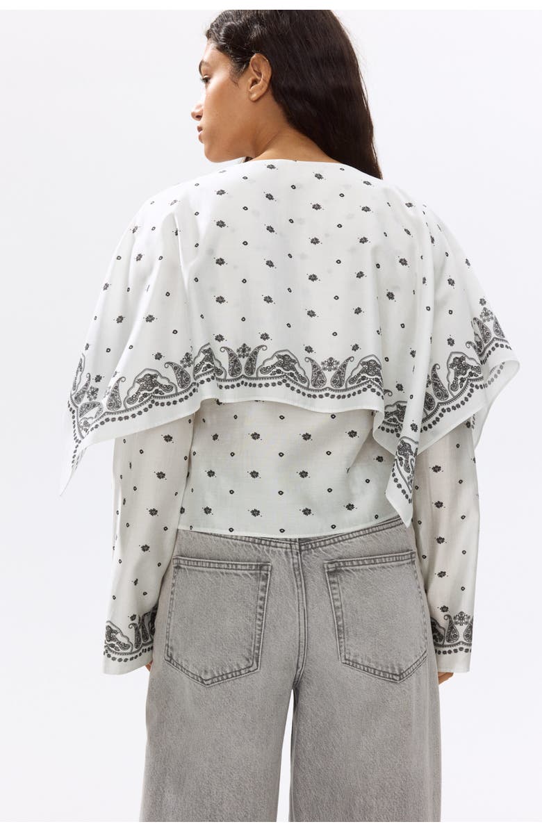 H&M Layered Blouse, Alternate, color, White/Paisley-Patterned