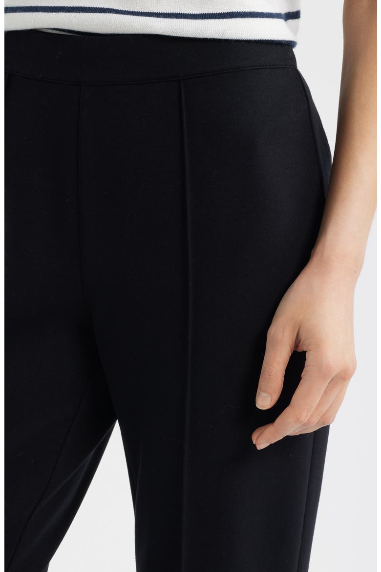 Pull-On Stretch Ponte Kick Flare Leg Pants, Alternate, color, BLACK