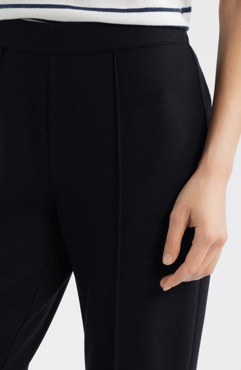 Caslon<sup>®</sup> Pull-On Stretch Ponte Kick Flare Leg Pants, Alternate, color, Black