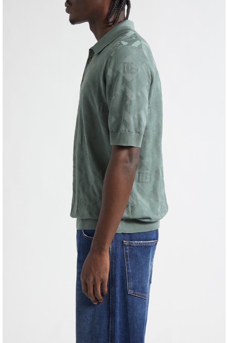 Jacquard Silk Polo, Alternate, color, GRIGIO ROCCIA