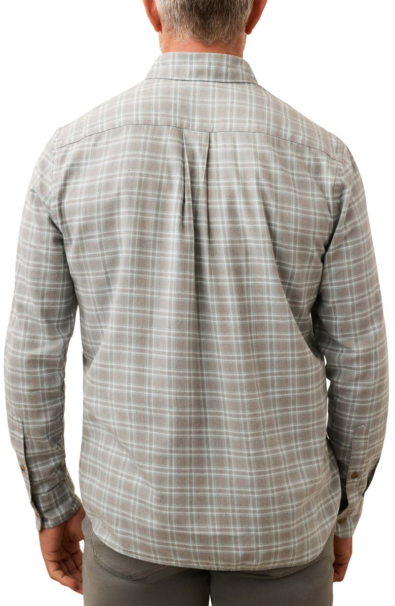 Faherty Movement Brushed Button-Up Shirt, Alternate, color, Ice Island Plaid
