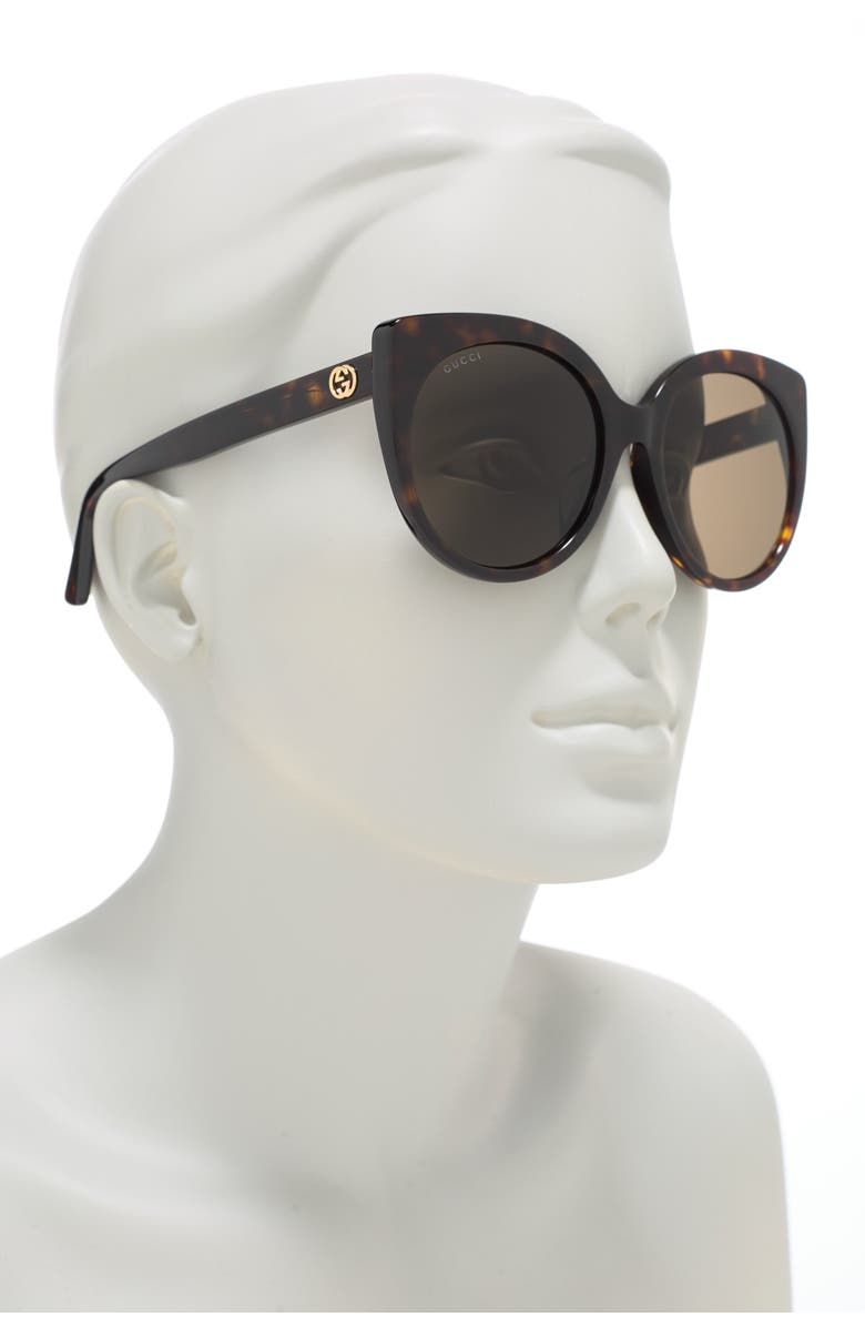 Gucci 57mm Cat Eye Sunglasses, Alternate, color, 