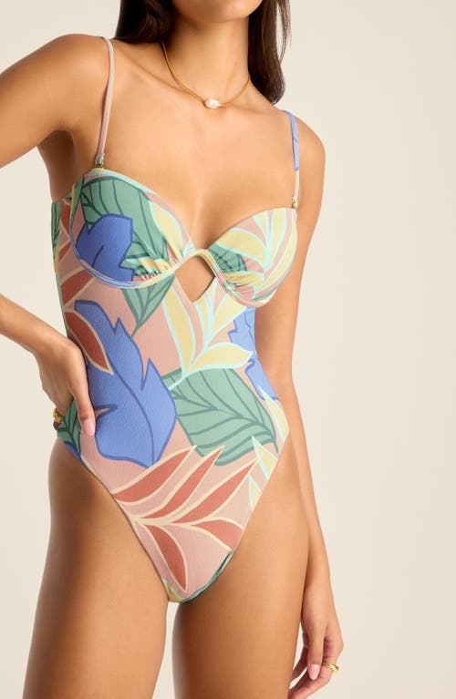 Vitamin A ® Mabel Underwire Bandeau One-piece Swimsuit In Retro Jungle