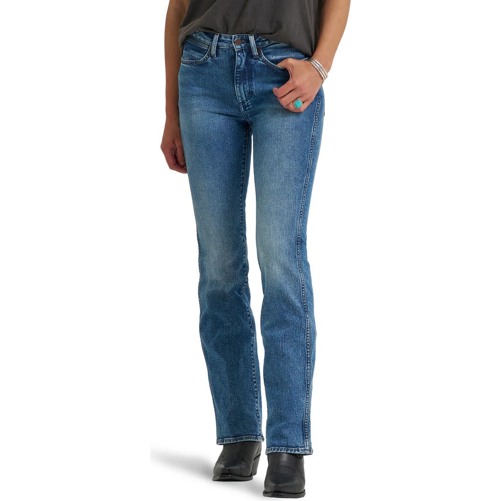 Wrangler Mid Rise Bootcut Jeans In Blue