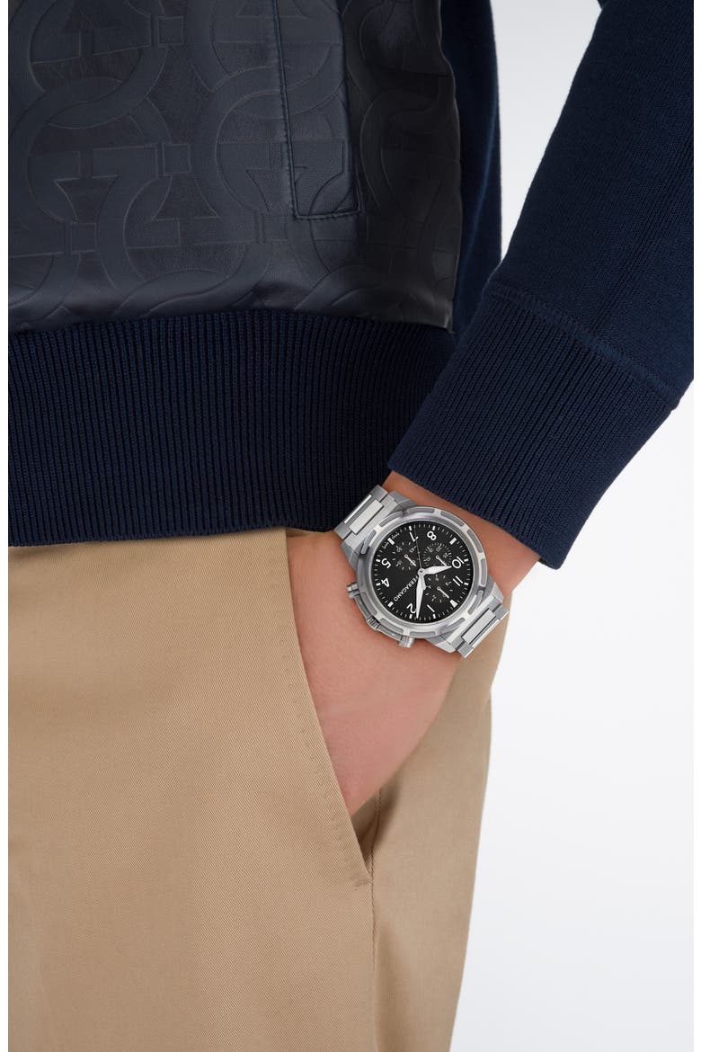 Sport Chronograph Bracelet Watch, 44mm, Alternate, color, STAINLESS STEEL