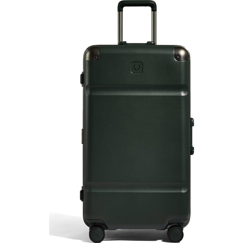 ANTLER Heritage Stripe Trunk Suitcase in Dark Forest Green at Nordstrom