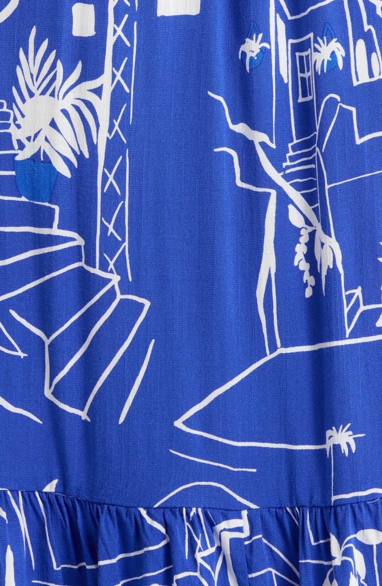 SUGARLIPS Mims Town Sunnyvale Midi Dress, Alternate, color, White Blue