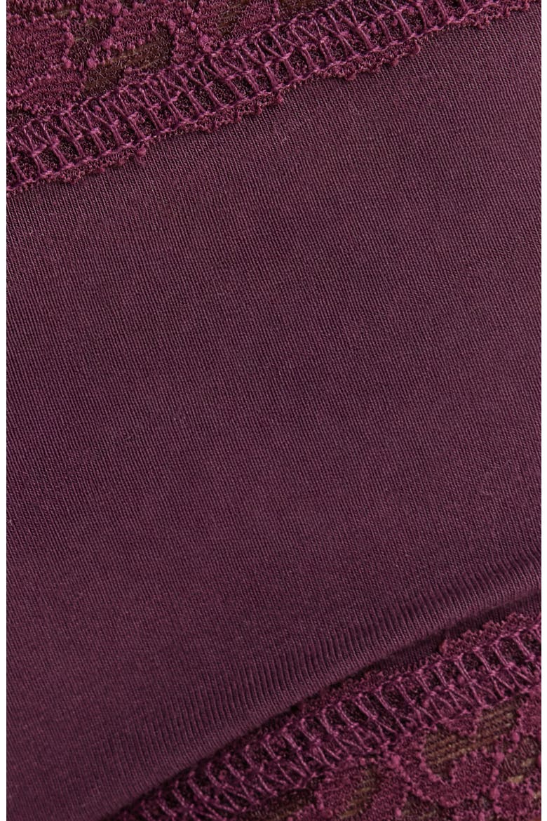 Supima® Cotton Boyshorts, Alternate, color, PLUM WINE