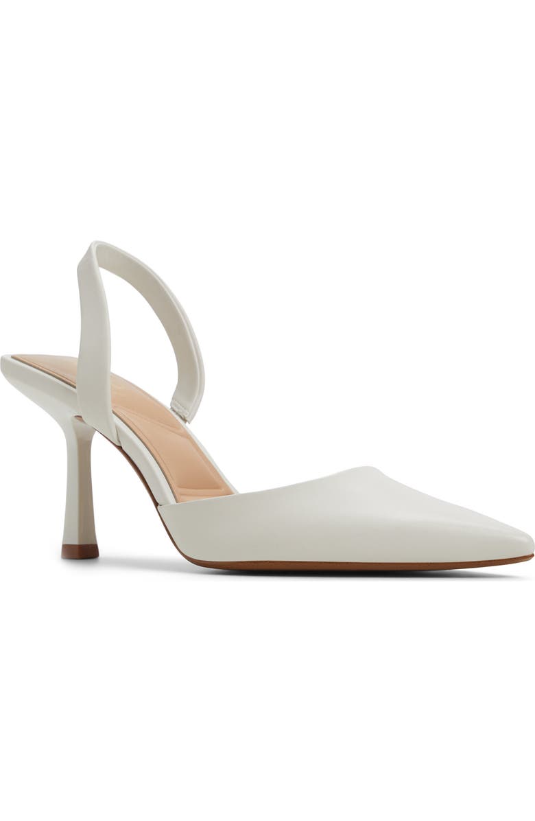 ALDO Brusanti Pointed Toe Slingback Pump, Main, color, White