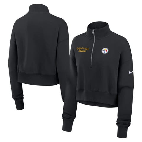Women's Nike Black Pittsburgh Steelers Primetime Phoenix Half-Zip Sweatshirt