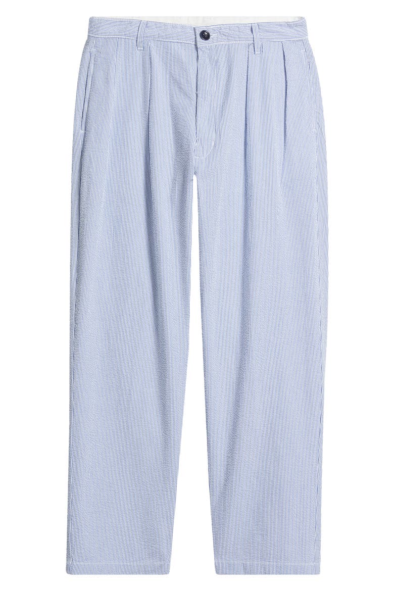 Part Timer Organic Cotton Seersucker Pants, Alternate, color, NAVY STRIPE