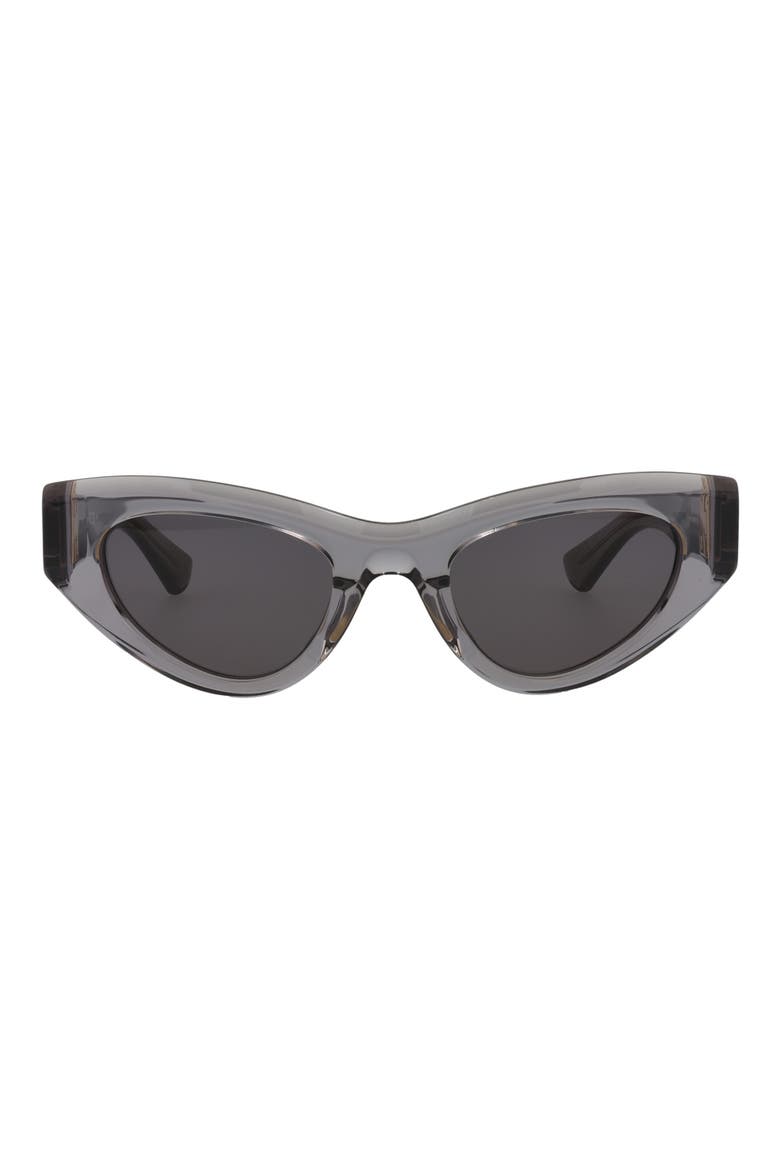 49mm Modified Cat Eye Sunglasses, Main, color, GREY GREY GREY