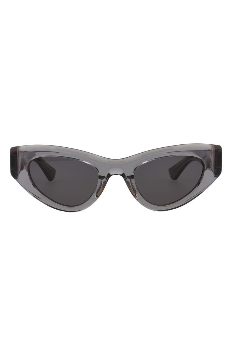 Bottega Veneta 49mm Modified Cat Eye Sunglasses, Main, color, Grey Grey Grey