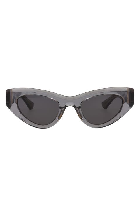 49mm Modified Cat Eye Sunglasses