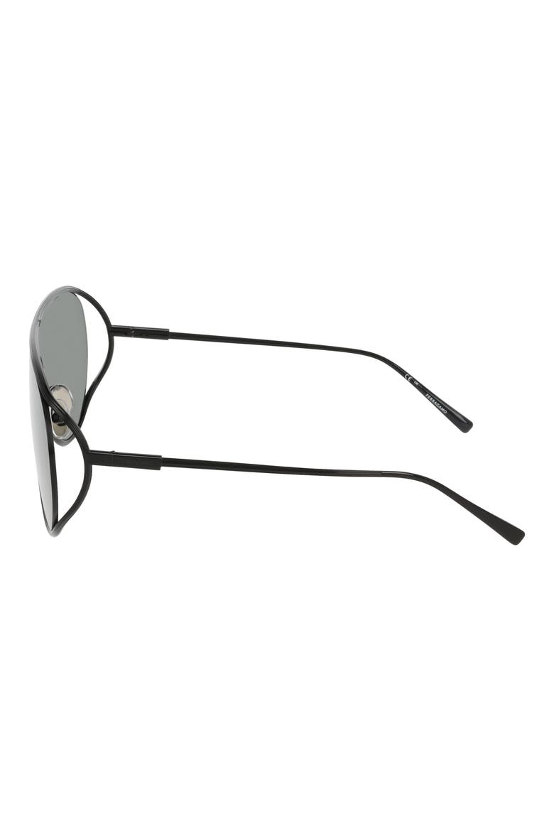 63mm Oversize Aviator Sunglasses, Alternate, color, BLACK