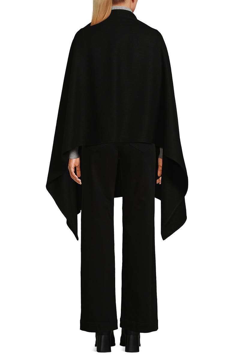 Lands' End CashTouch Shawl Wrap, Alternate, color, Black