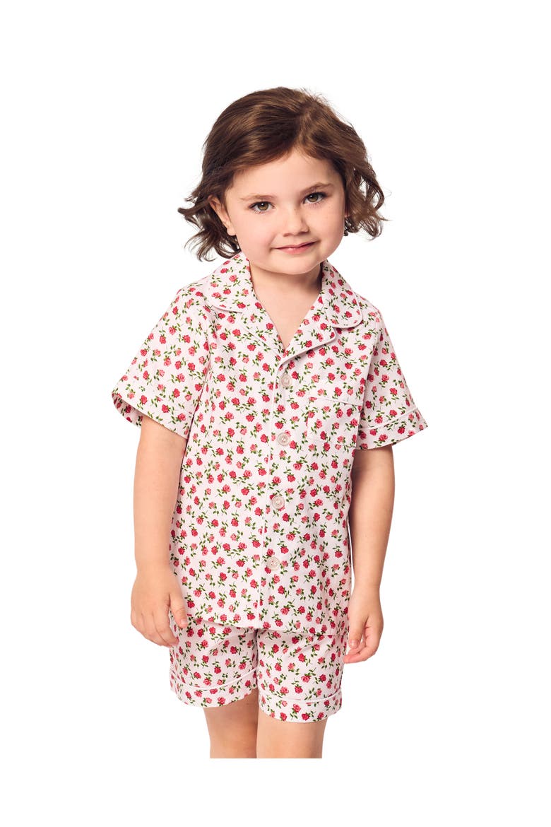 Kids' Floral Print Two-Piece Short Pajamas, Alternate, color, PINK