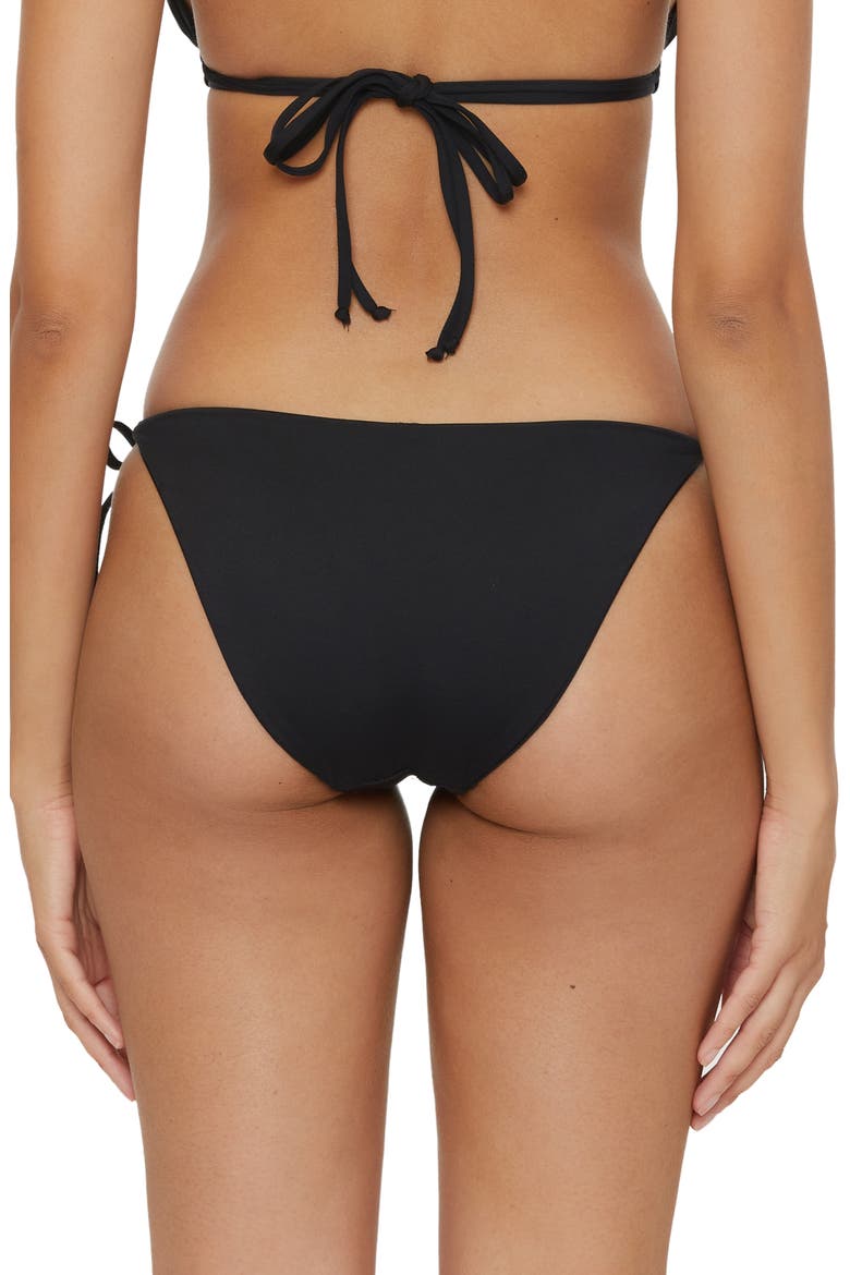 Color Code Side Tie Bikini Bottoms, Alternate, color, BLACK