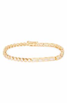 Sterling Forever Calissa Bezel Set CZ Tennis Bracelet