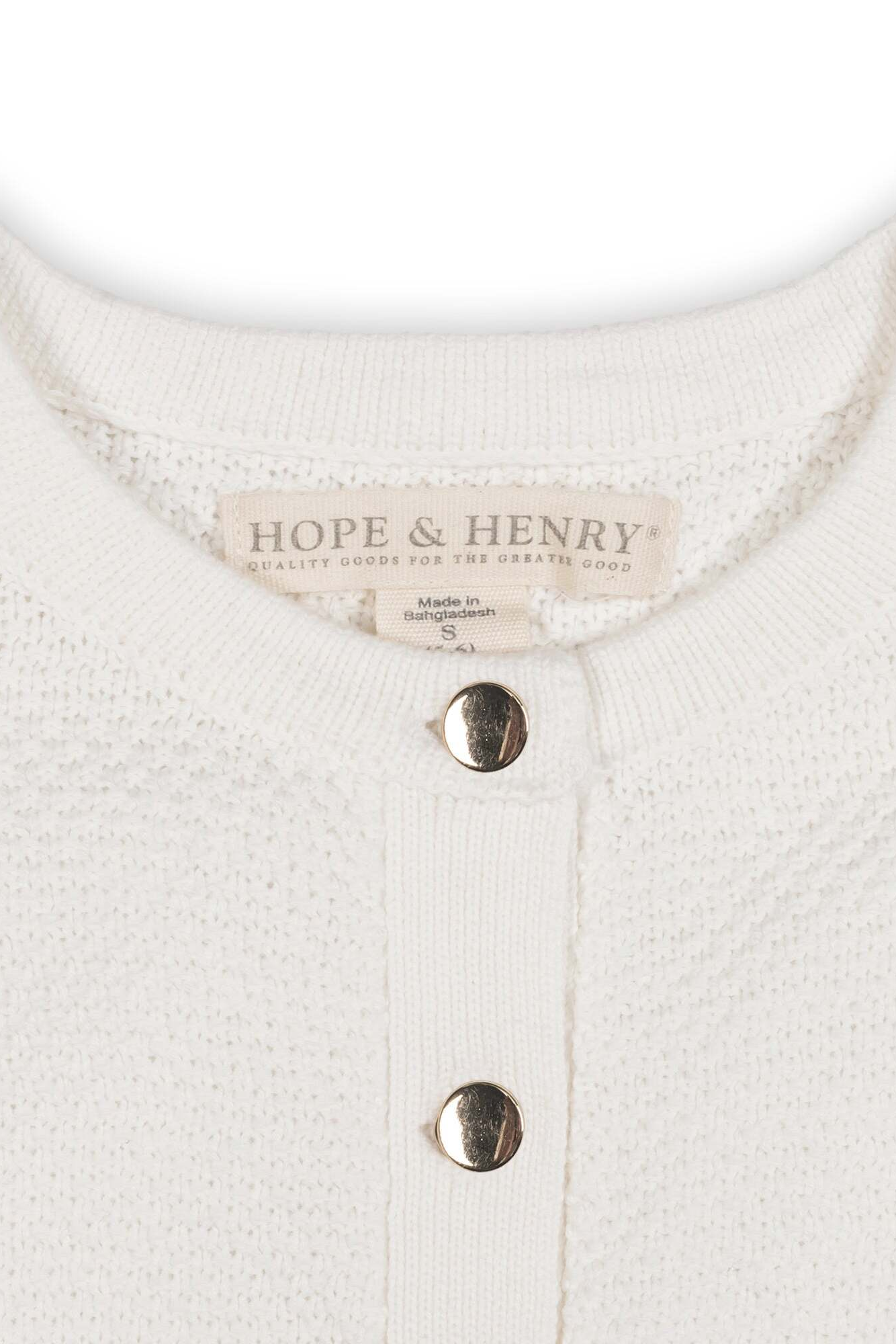 Hope & Henry Kids' Organic Cropped Scallop Cardigan | Nordstrom