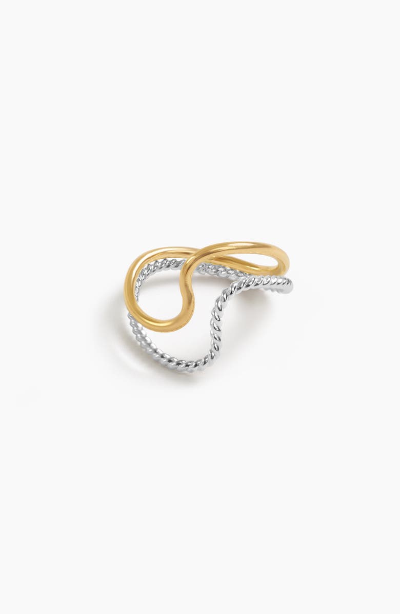 ABLE Mia Ring Two-Tone, Main, color, Gold