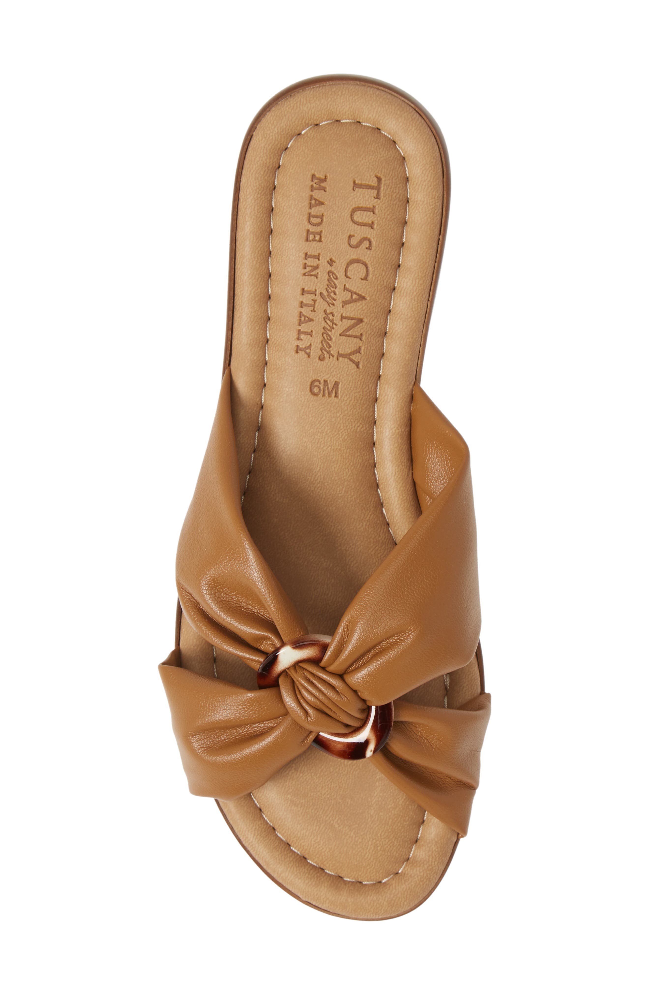 Cella Wedge Slide Sandal, Alternate, color, TAN FAUX LEATHER