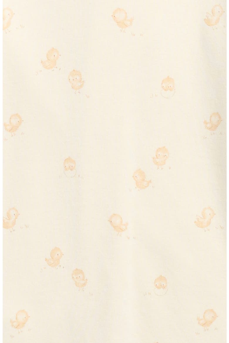 Print Organic Cotton Zip Footie, Alternate, color, IVORY