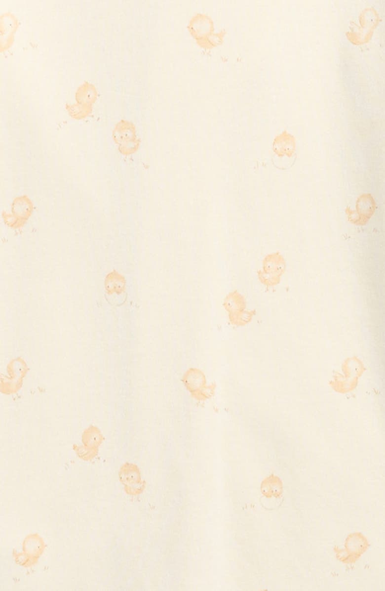 QUINCY MAE Print Organic Cotton Zip Footie, Alternate, color, Ivory