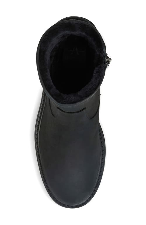 Aquatalia Eloise Genuine Shearling Lined Bootie In Black