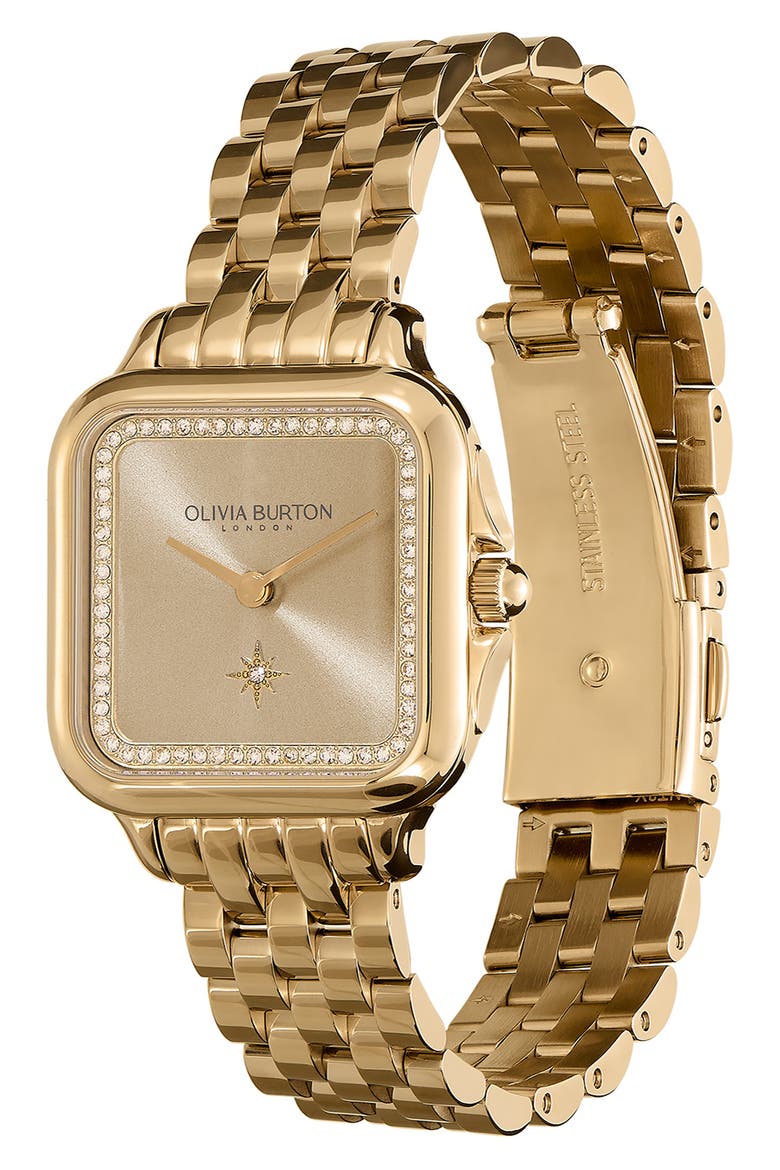 Grosvenor Bracelet Watch, 28mm, Alternate, color, GOLD