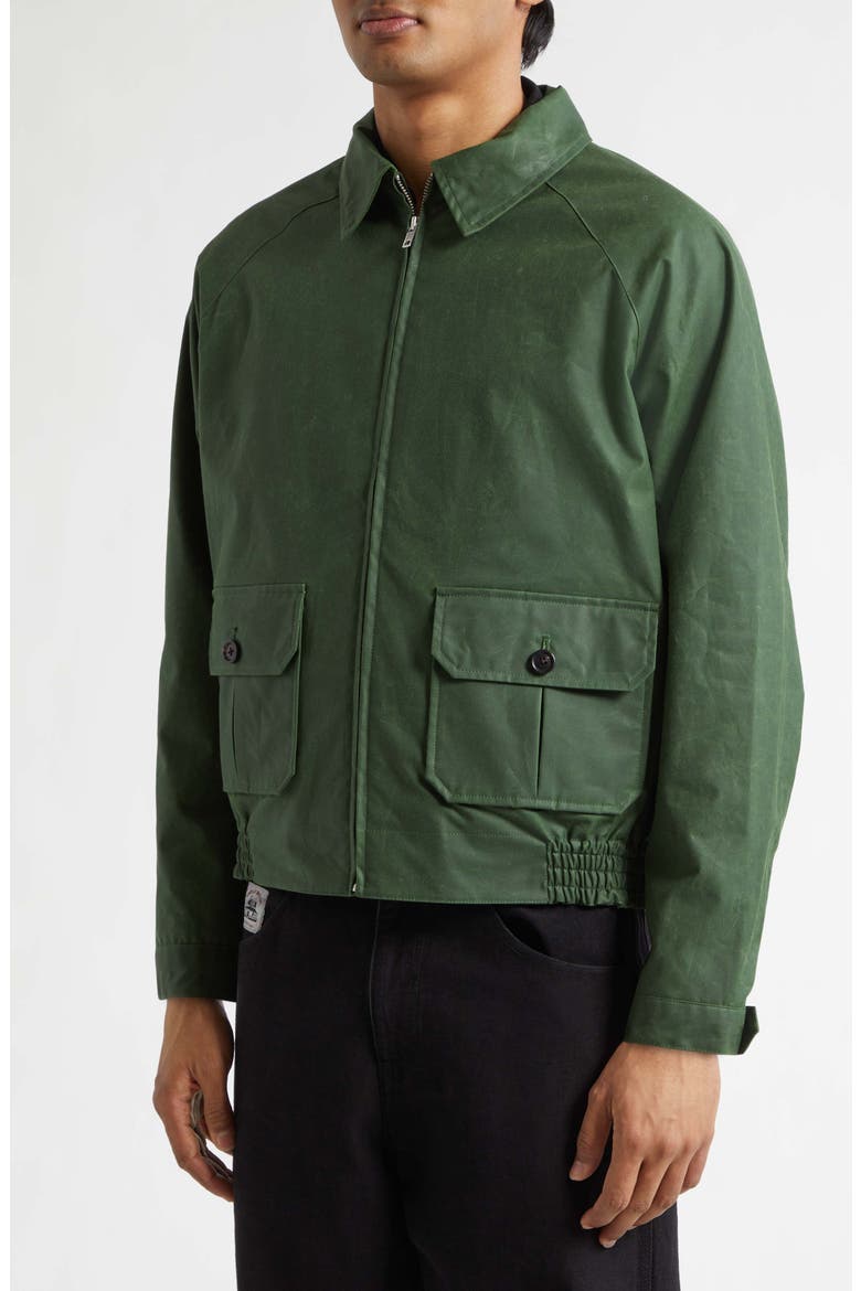 Waxed Cotton Coach's Jacket, Alternate, color, GREEN