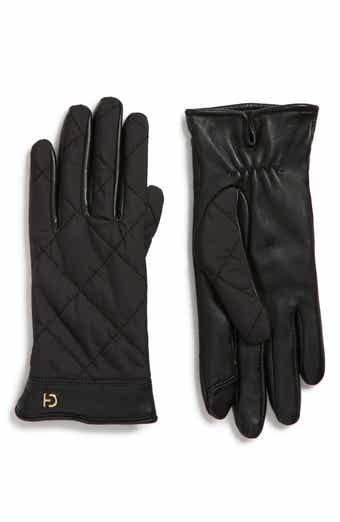Cole Haan Faux Fur Lined Quilted Puffer Gloves