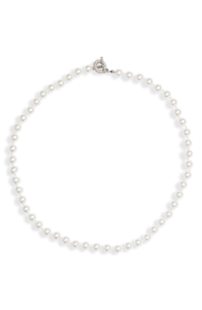 Nordstrom Timeless Imitation Pearl Collar Necklace, Main, color,