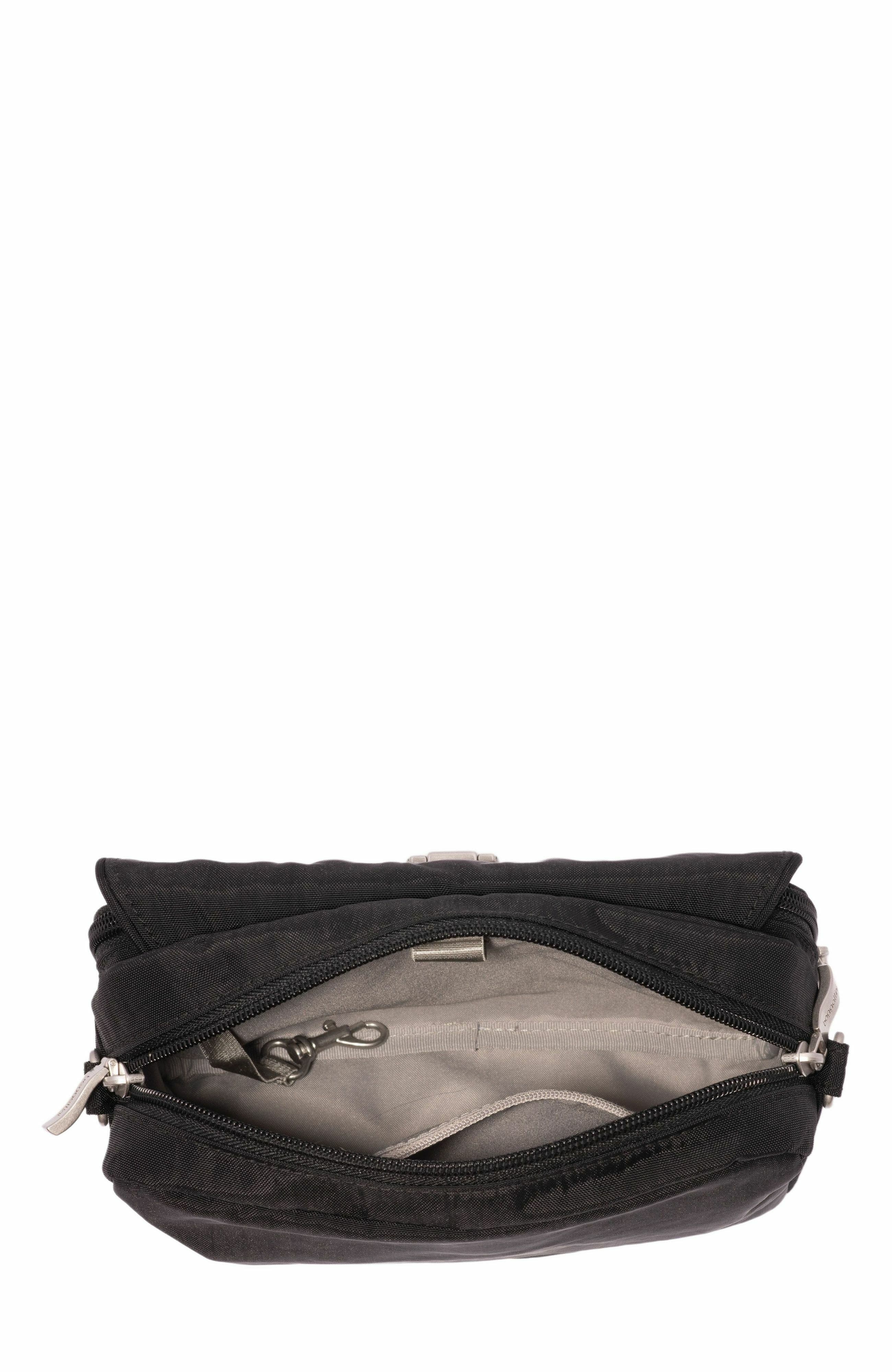 BAGGALLINI Coastal Flip Lock Camera Bag Crossbody, Alternate, color, Black